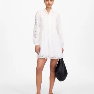 Madewell White embroidered Sleeve Dress